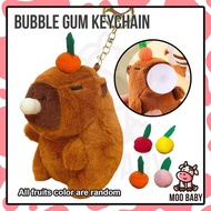 Moo Baby Toast Kicing Capybara Keychain Plush Keychain for Bag Capibara Keychain Capybara Murah Keyc