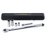 Kakuri Multi-Craft Torque Wrench Set with Deep Socket Set and Storage Case, Adjustable Torque Range 