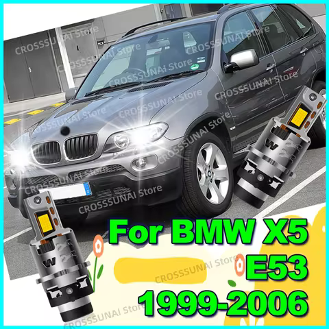 LED Headlights 50000LM Super Bright Car Bulbs 6000K Canbus for BMW X5 E53 1999-2006 2000 2001 2002 2