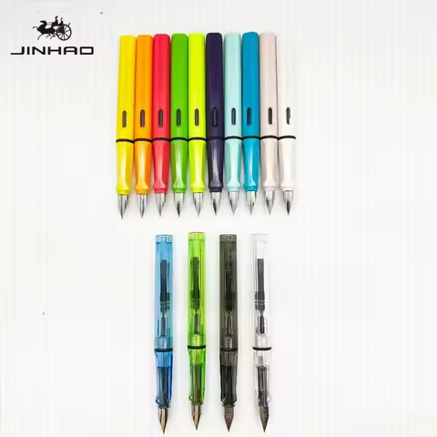 JINHAO 619 Fountain Pen Colorful Student F EF Ink Pen High Quality Calligraphy Pen Stationery School