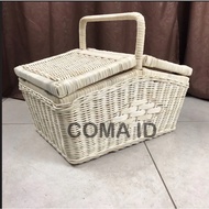 Rattan Picnic Basket Rattan Hamper Basket/ Rattan Parcel Basket/