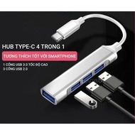 Type-C Hub splitter: 2 USB, 1 TF, 1 type C for Apple Laptops/laptops, phones,apple tablets