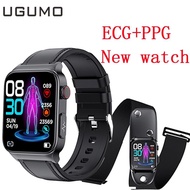 UGUMO ECG + PPG นาฬิกาตรวจวัดระดับน้ำตาลในเลือดแบบไม่รุกรานสมาร์ทวอท์ชวัดความดันโลหิตนาฬิกาตรวจวัดอุณหภูมิคลื่นไฟฟ้าหัวใจ