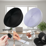 1-Inch Gecko Feet Velcro Tape, 1-5m, Black and White, Grade A, Sold in Pairs, No Adhesive