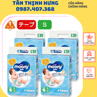 Bỉm MOONY Xanh Cộng miếng mẫu mới nội địa Nhật Bản dánNB76/S70/M56/L54 quần M52/L44/XL38