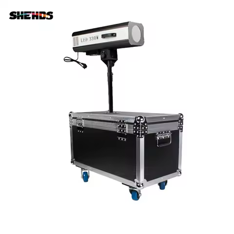SHEHDS 330W LED Follow Spot Light With Flight Case Multicolor Follow Tracker For Wedding Theater DJ 