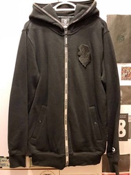 LIKE BLACK 4A X FINGERCROXX 3m reflective zip hoodle