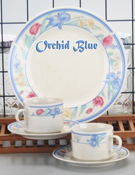 4pc Vintage Floral 7inch Porcelain Dessert Plate Set LZ90174