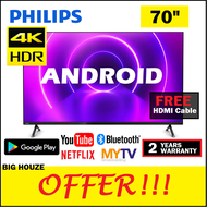 Philips 70 inch ANDROID SMART LED TV 4K UHD HDR 70PUT7906 Dolby Vision Dolby Atmos Built in Google Play Store 70PUT7906/68