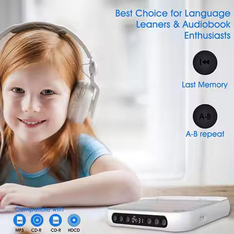 Student Portable Walkman Cd Player Bluetooth Audio Car Cd Disc Player Study Player Bluetooth Portabl