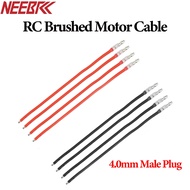 RC Brushed Motor Silicone Wire 4.0mm Male Plug Connection Cable 15cm For 370 380 390 540 550 775 795