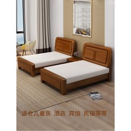 All Solid Wood Single Bed 1m 2 Household Small Apartment Modern Simple Small Bed Economical Space-Sa