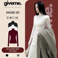 [SQUARE VERSION] NEW EDITION High Collar Thermal Shirt GIVEME Women's Turtleneck T-shirt 8cm Bodycon