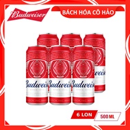 LỐC 6 LON BIA BUDWEISER 500ML