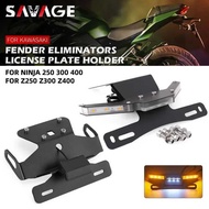 Lnse Plate Holder LED Light For KAWASAKI Z250 Z300 Z400 250 Z 300 400 Motorcycle Tail Tidy Fender El