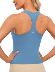 CRZ YOGA Butterluxe Racerback Workout Tank Tops for Women Sleeveless Gym Tops Athletic Yoga Shirts C