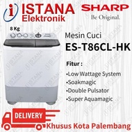 Sharp Mesin Cuci 2 Tabung 8 Kg Super Aquamagic Es-T86Cl-Hk