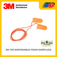 3M 1110 Corded Disposable Foam Earplugs 29dB
