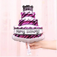 Balonasia balon foil Cake HBD Foil Kue Tar Jumbo