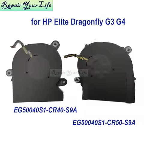 Laptop CPU GPU Cooling Fan for HP Elite Dragonfly G3 G4 13.5 Inch N11560-001 EG50040S1 CR50 CR40 Com