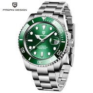 Pagani Design นาฬิกาข้อมือชาย สายเหล็กสแตนเลส กระจก Sapphire Automatic Mechanical นาฬิกา Quartz วัสด
