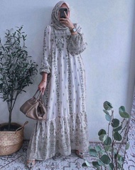 K-FASHION Gamis Set Hijab Terbaru Kekinian Baju Wanita Lebaran Model Baru Import Viral Outfit Modern