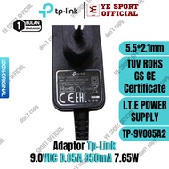 TPLINK 9V 9.0V 0.85A 850mA 7.65W ORIGINAL TP LINK ADAPTOR