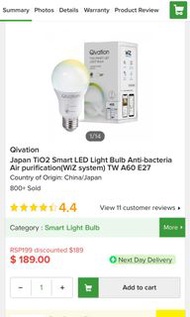 Wiz - Qivation Smart LED Light Bulbs (6 total)