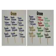 Groom, team groom cupcake topper,13pcs