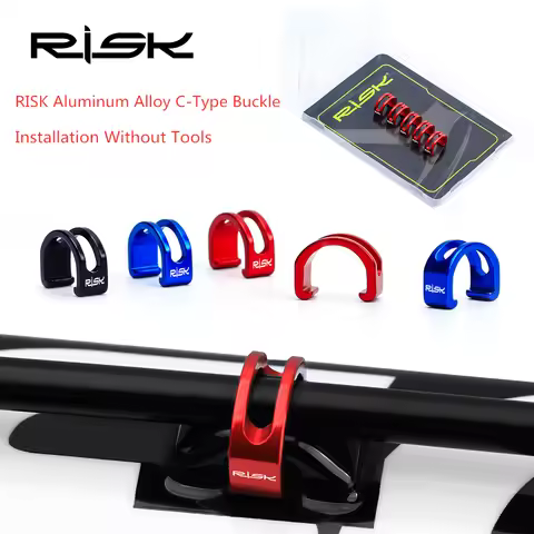 RISK Bike C-Type Buckle U Shaped Snap Clamp For MTB Road Bicycle Shift Disc Brake Cable Frame Organi