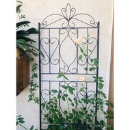 Iron Lattice European-Style Screen Climbing Balcony Indoor Shelf with Base Chinese Rose Grid Support Flower Pot Bracket