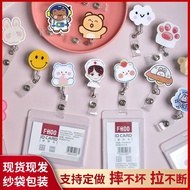 Taiwan 24H Document Retractable Buckle Nurse Identification Card Holder Key Ring Bear Easy Pull Acce