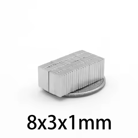 8x3x1mm Super Strong Square Magnet 8x3x1mm For Home Refrigerators, Offices DIY 8x3x1mm