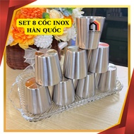 SET OF 8 KOREAN Stainless Steel Cups