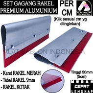 MERAH LARGE ALUMINUM SQUEEZER HANDLE SET RED RUBBER SQUARE 9MM LENGTH 5CM TO 25CM