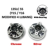 CLUTCH HUB SPROCKET HUB STANDARD CHROME 135LC 5S (Y15 Y15ZR Y16 Y16ZR MODIFIED 4 LUBANG)
