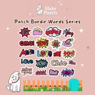 EMBROIDERY PATCH WORDS SERIES IRON ON/ PATCH EMBROIDERY WORDS EMBROIDERY PATCH LETTER PATCH/