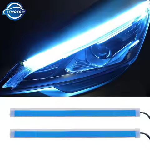 2pcs Daytime Running Lights Strip DRL LED Turn Signal Decorative Light Strip Sequential LED Strip Dr