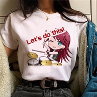 Bang Dream tshirt women comic Y2K designer top female streetwear clothes