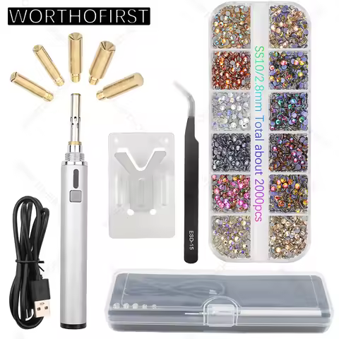 5V USB Power Supply Hot-Fix Rhinestones Kit Crystal Hotfix Rhinestone Applicator Iron-on Strass Rhin