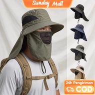 Sun hat fishing hat mask UVmemancing anti-ultraviolet luar mendaki gunung uniseks perlindungan遮阳帽钓鱼帽