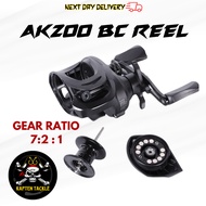 【AK200】Mesin BC BaitCasting Fishing Reel Ratio 7:2 :1 High Speed Casting Reel 18+1BB Mesin Pancing 滴