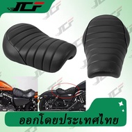 รถจักรยานยนต์หนังสีดํา Rider solo saddle เบาะรองนั่งสําหรับ Harley Davidson Sportster XL883 XL1200 X