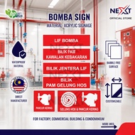 Bomba Acrylic Signage | Fire Safety Sign