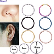 POMAT Nose Ring U-Shape Hoop Nose Piercing Piercing Hoop Hypoallergenic Cartilage Helix Ear Clip