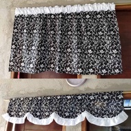 Black Pinky Vines Elegant Curtain Half lababo valancer curtain