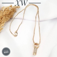 Gold Zircon Fashion Necklace K02051