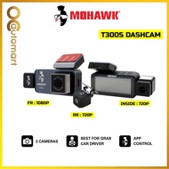 Mohawk T300S 3 Channel DVR Car Camera Dashcam Front Inside Rear Camera (1080P+720P+720P)