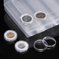 圓盒30mm紀念幣保護盒硬幣收藏100個裝