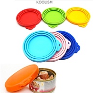 KOOLISM Pet Food Canned Lid, Soft Reusable Silicone Pet Can Lid Set, Food Can Lid Cartoon Silicone 3